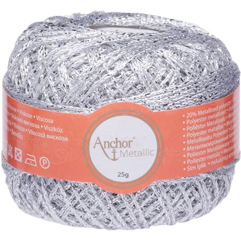 metallic silver yarn knit fabric|anchor artiste metallic silver.